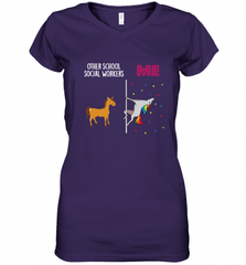 School Social Worker Unicorn Others You Women's V-Neck T-Shirt Women's V-Neck T-Shirt - Nice-Tshirts4u