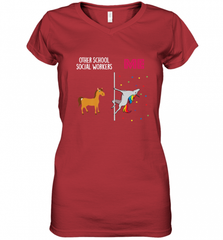 School Social Worker Unicorn Others You Women's V-Neck T-Shirt Women's V-Neck T-Shirt - Nice-Tshirts4u