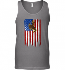 Wyoming Cowboys Grunge American Flag  Apparel Men's Tank Top Men's Tank Top - Nice-Tshirts4u