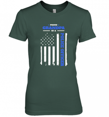 Mens Proud Grandpa of a Police Officer Distressed Flag Women's Premium T-Shirt Women's Premium T-Shirt - Nice-Tshirts4u