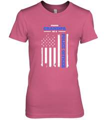 Mens Proud Grandpa of a Police Officer Distressed Flag Women's Premium T-Shirt Women's Premium T-Shirt - Nice-Tshirts4u