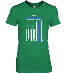 Mens Proud Grandpa of a Police Officer Distressed Flag Women's Premium T-Shirt Women's Premium T-Shirt - Nice-Tshirts4u