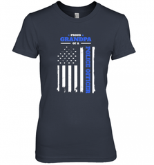 Mens Proud Grandpa of a Police Officer Distressed Flag Women's Premium T-Shirt Women's Premium T-Shirt - Nice-Tshirts4u