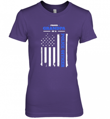 Mens Proud Grandpa of a Police Officer Distressed Flag Women's Premium T-Shirt Women's Premium T-Shirt - Nice-Tshirts4u