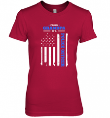 Mens Proud Grandpa of a Police Officer Distressed Flag Women's Premium T-Shirt Women's Premium T-Shirt - Nice-Tshirts4u