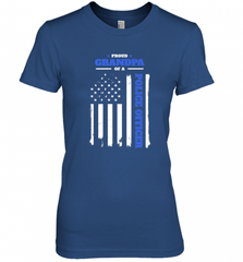 Mens Proud Grandpa of a Police Officer Distressed Flag Women's Premium T-Shirt Women's Premium T-Shirt - Nice-Tshirts4u