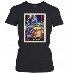 Star Wars The Mandalorian The Child Trading Card Women's T-Shirt