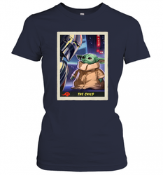 Star Wars The Mandalorian The Child Trading Card Women's T-Shirt