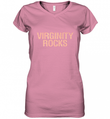 Virginity Pink Leopard print Rocks Cool Trendy Animal Print Women's V-Neck T-Shirt Women's V-Neck T-Shirt - Nice-Tshirts4u