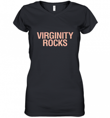 Virginity Pink Leopard print Rocks Cool Trendy Animal Print Women's V-Neck T-Shirt Women's V-Neck T-Shirt - Nice-Tshirts4u
