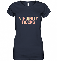 Virginity Pink Leopard print Rocks Cool Trendy Animal Print Women's V-Neck T-Shirt Women's V-Neck T-Shirt - Nice-Tshirts4u