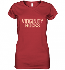 Virginity Pink Leopard print Rocks Cool Trendy Animal Print Women's V-Neck T-Shirt Women's V-Neck T-Shirt - Nice-Tshirts4u