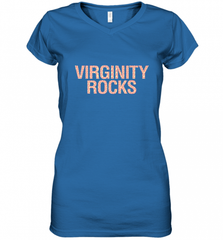 Virginity Pink Leopard print Rocks Cool Trendy Animal Print Women's V-Neck T-Shirt Women's V-Neck T-Shirt - Nice-Tshirts4u