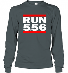 Run 5.56 Long Gun AR 15 Long Sleeve T-Shirt Long Sleeve T-Shirt - Nice-Tshirts4u