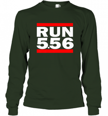 Run 5.56 Long Gun AR 15 Long Sleeve T-Shirt Long Sleeve T-Shirt - Nice-Tshirts4u