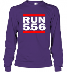 Run 5.56 Long Gun AR 15 Long Sleeve T-Shirt Long Sleeve T-Shirt - Nice-Tshirts4u