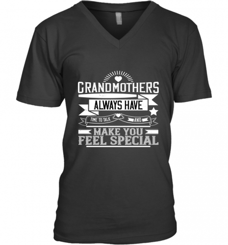 Grandmothers always have time to talk and make you feel special 01 Men's V-Neck Men's V-Neck / Black / S Men's V-Neck - Nice-Tshirts4u