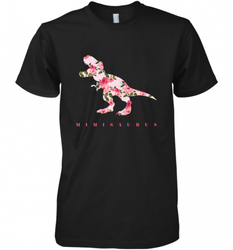 Cute Mimisaurus Tshirt with Floral Dinosaur for Men's Premium T-Shirt