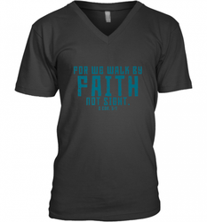 Christian Bible Verse Quote Jesus Christ 2 Corinthians 5_7 Men's V-Neck