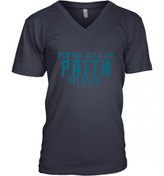 Christian Bible Verse Quote Jesus Christ 2 Corinthians 5_7 Men's V-Neck