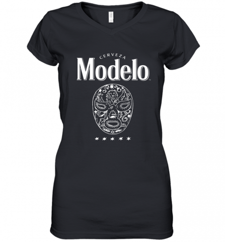 Modelo Lucha Libre Women's V-Neck T-Shirt Women's V-Neck T-Shirt / Black / S Women's V-Neck T-Shirt - Nice-Tshirts4u