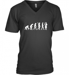 Evolution bagpipe player Men's V-Neck