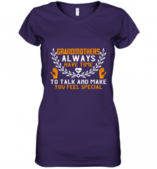 Grandmothers always have time Women's V-Neck T-Shirt Women's V-Neck T-Shirt - Nice-Tshirts4u