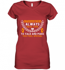 Grandmothers always have time Women's V-Neck T-Shirt Women's V-Neck T-Shirt - Nice-Tshirts4u