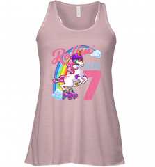 Kids Unicorn Roller Skate 7th Birthday Shirt Girls Unicorn Women's Racerback Tank Women's Racerback Tank - Nice-Tshirts4u