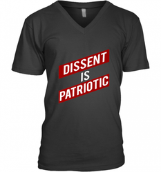 DISSENT IS PATRIOTIC Anti Trump Resist Men's V-Neck