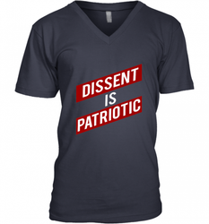 DISSENT IS PATRIOTIC Anti Trump Resist Men's V-Neck