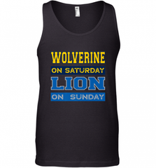 Wolverine on Saturday Lion on Sunday Detroit Football Gift Men's Tank Top Men's Tank Top - Nice-Tshirts4u
