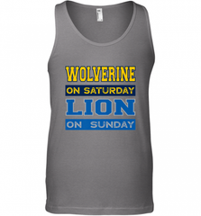 Wolverine on Saturday Lion on Sunday Detroit Football Gift Men's Tank Top Men's Tank Top - Nice-Tshirts4u