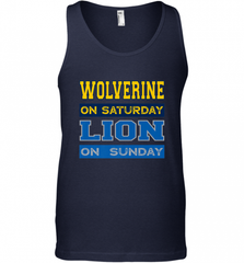 Wolverine on Saturday Lion on Sunday Detroit Football Gift Men's Tank Top Men's Tank Top - Nice-Tshirts4u
