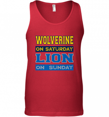 Wolverine on Saturday Lion on Sunday Detroit Football Gift Men's Tank Top Men's Tank Top - Nice-Tshirts4u