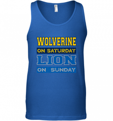 Wolverine on Saturday Lion on Sunday Detroit Football Gift Men's Tank Top Men's Tank Top - Nice-Tshirts4u