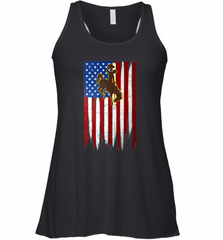 Wyoming Cowboys Grunge American Flag  Apparel Women's Racerback Tank Women's Racerback Tank - Nice-Tshirts4u