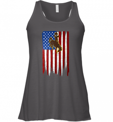 Wyoming Cowboys Grunge American Flag  Apparel Women's Racerback Tank Women's Racerback Tank - Nice-Tshirts4u