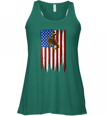 Wyoming Cowboys Grunge American Flag  Apparel Women's Racerback Tank Women's Racerback Tank - Nice-Tshirts4u
