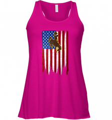 Wyoming Cowboys Grunge American Flag  Apparel Women's Racerback Tank Women's Racerback Tank - Nice-Tshirts4u