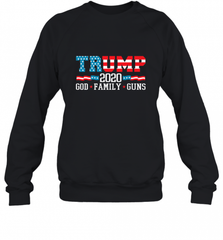 Trump 2020 God Family Guns Lovers Election Supporter Crewneck Sweatshirt Crewneck Sweatshirt - Nice-Tshirts4u