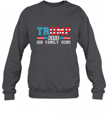 Trump 2020 God Family Guns Lovers Election Supporter Crewneck Sweatshirt Crewneck Sweatshirt - Nice-Tshirts4u