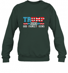 Trump 2020 God Family Guns Lovers Election Supporter Crewneck Sweatshirt Crewneck Sweatshirt - Nice-Tshirts4u