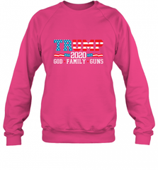 Trump 2020 God Family Guns Lovers Election Supporter Crewneck Sweatshirt Crewneck Sweatshirt - Nice-Tshirts4u