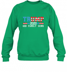 Trump 2020 God Family Guns Lovers Election Supporter Crewneck Sweatshirt Crewneck Sweatshirt - Nice-Tshirts4u