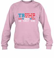Trump 2020 God Family Guns Lovers Election Supporter Crewneck Sweatshirt Crewneck Sweatshirt - Nice-Tshirts4u
