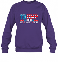 Trump 2020 God Family Guns Lovers Election Supporter Crewneck Sweatshirt Crewneck Sweatshirt - Nice-Tshirts4u
