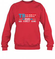 Trump 2020 God Family Guns Lovers Election Supporter Crewneck Sweatshirt Crewneck Sweatshirt - Nice-Tshirts4u