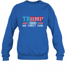Trump 2020 God Family Guns Lovers Election Supporter Crewneck Sweatshirt Crewneck Sweatshirt - Nice-Tshirts4u