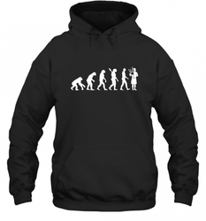 Evolution bagpipe player Hooded Sweatshirt